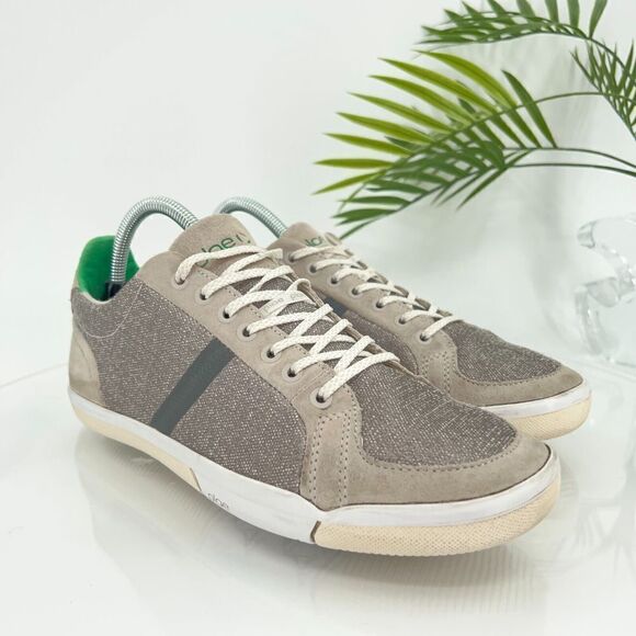 Plae Men's Prospect Sneaker Size 8 Beige Grey Fabric Lace Up Athletic Shoes - Picture 2 of 13